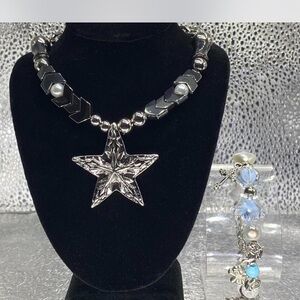 Silver ^^^ Lone Star  * Pendant Necklace \ Bracelet collection ***